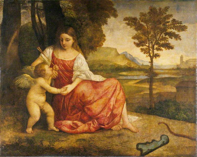 Тициан Вечеллио. Венера и Амур