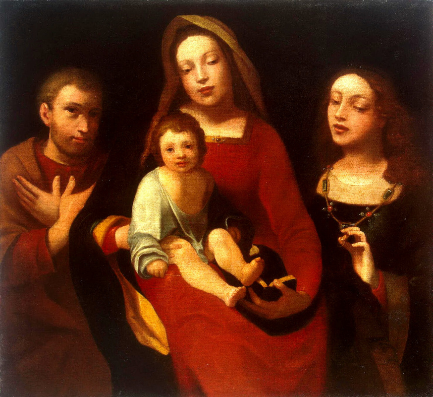 Джованни Франческо Карото. Мадонна с младенцем, Святым Франциском и Святой Екатериной