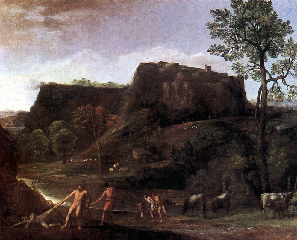 Доменикино . Пейзаж с Гераклом и Ахелоем