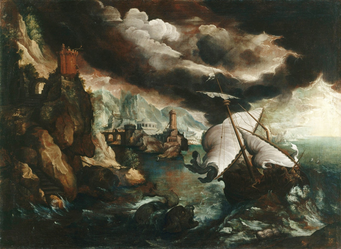 Пауль Бриль. Кораблекрушение с пророком Ионой. 1600
