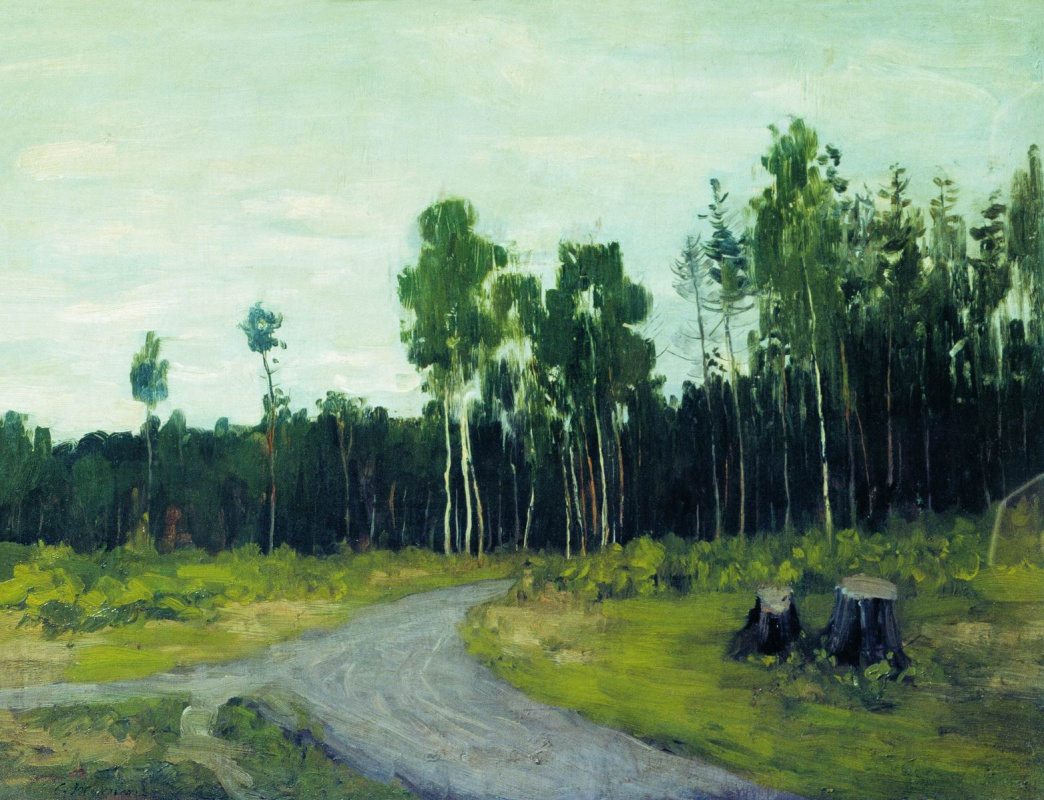 画作描述 灰色的天