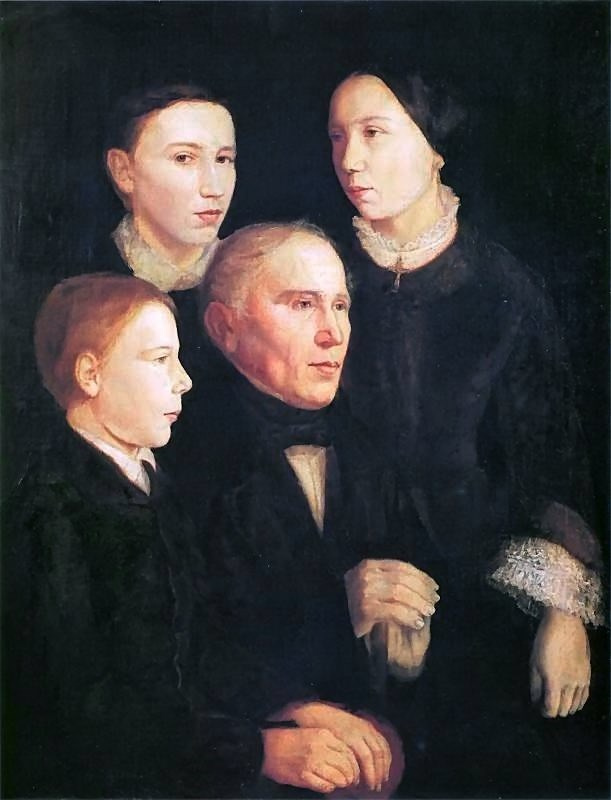 Ян Матейко. Портрет Францишека Матейко, отца художника, с тремя детьми
