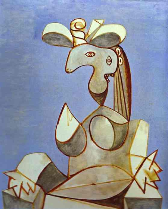 Пабло Пикассо. Сидящая женщина в шляпе 2