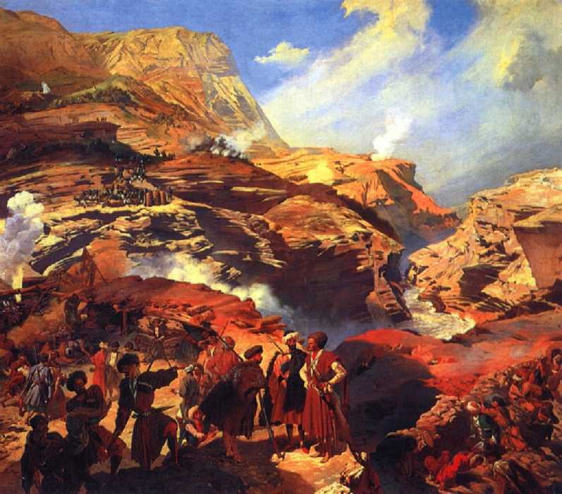 Григорий Григорьевич Гагарин. Сражение между русскими войсками и черкесами при Ахатле 8 мая 1841 года. 1841-1842