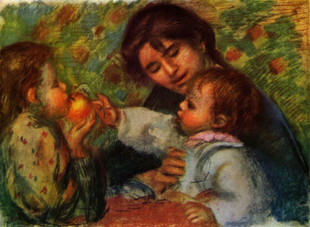 Пьер Огюст Ренуар. Портрет Жана Ренуара и Габриэль с ее ребенком