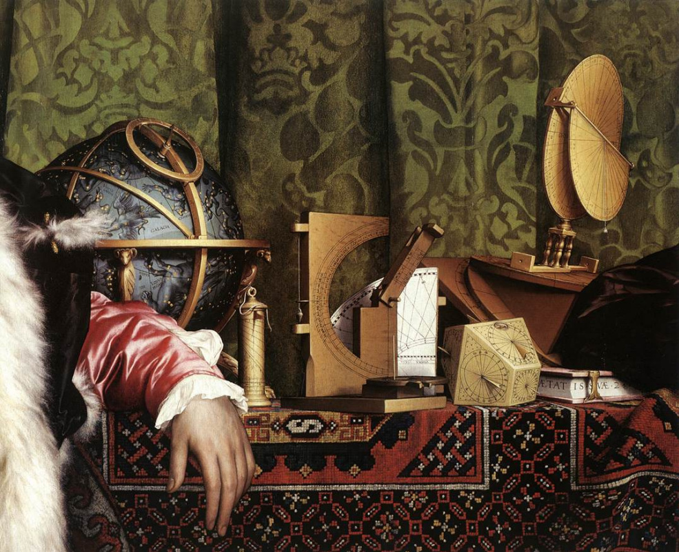Ганс Гольбейн Младший. Послы (Портрет Жана де Дентевиля и Жоржа де Сельва). Фрагмент