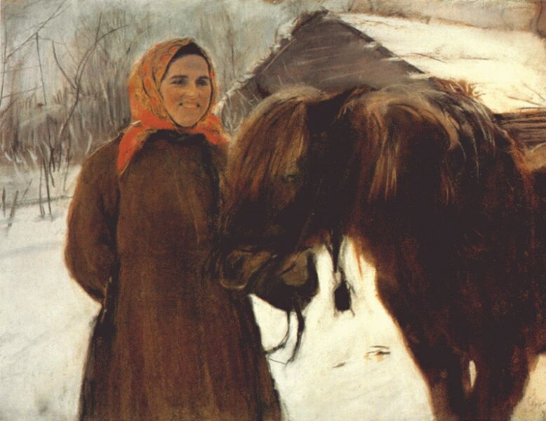 Валентин Александрович Серов. Крестьянка с лошадью