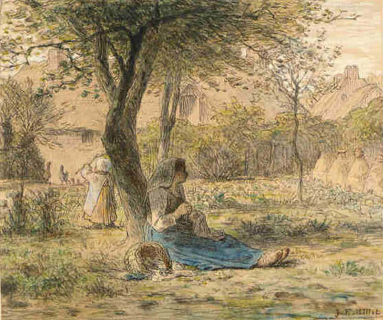 Жан-Франсуа Милле. В саду