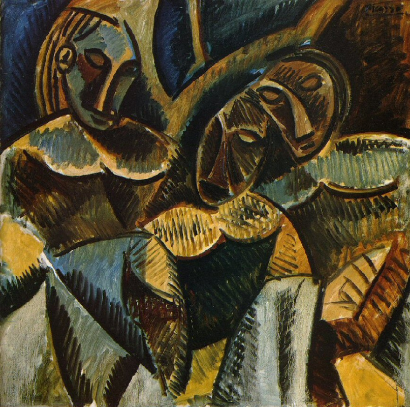 Пабло Пикассо. Три фигуры под деревом