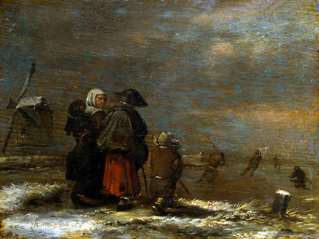Ян Минсе Моленар. Зимний пейзаж с ветряной мельницей