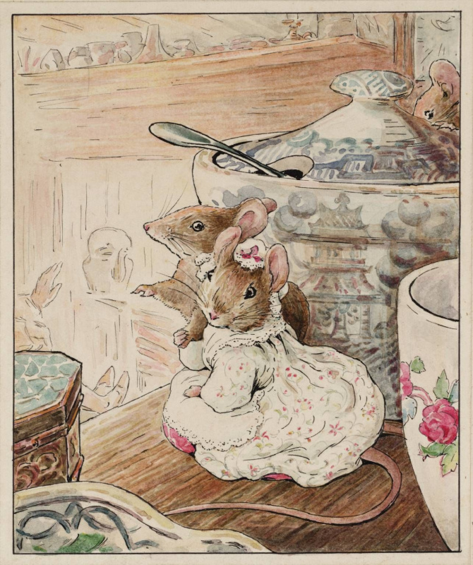 Мышь-хозяйка, суетливая и заботливая - сказочный персонаж Беатрикс Поттер (1866−1943).