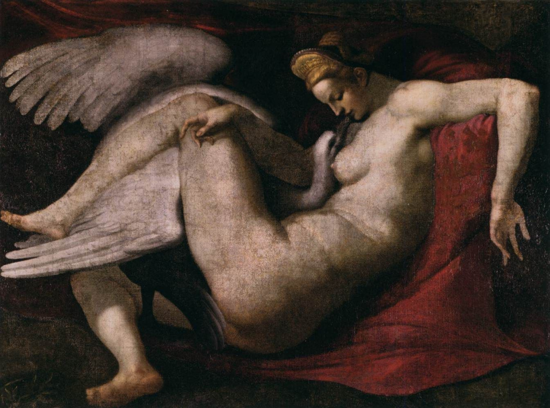Микеланджело Буонарроти. Копия уничтоженной картины «Леда и лебедь»