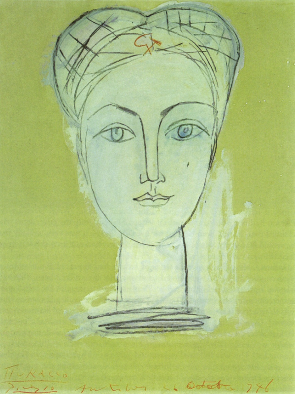 Пабло Пикассо. Портрет Франсуазы с серпом и молотом