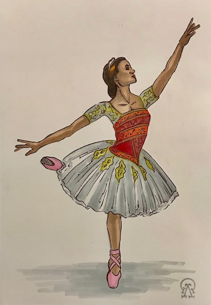 Лариса Луканева. Балерина. Скетч.