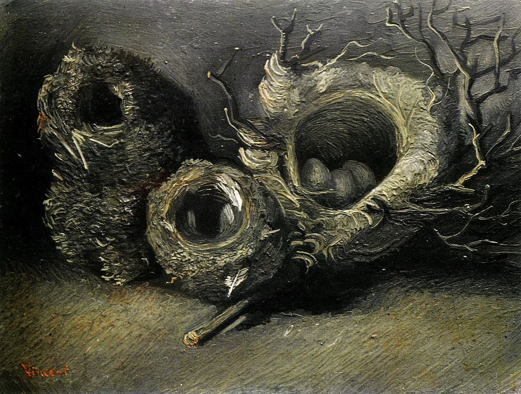 Винсент Ван Гог. Натюрморт с тремя птичьими гнездами