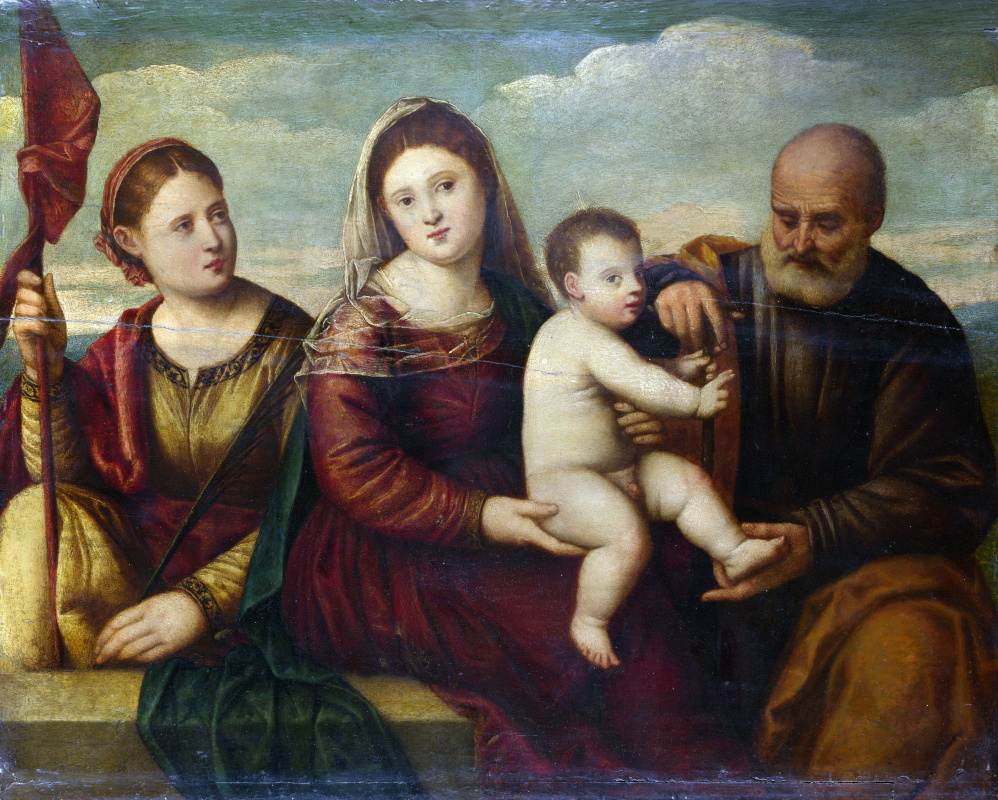 Ликинио Бернардино. Дева с младенцем и святыми