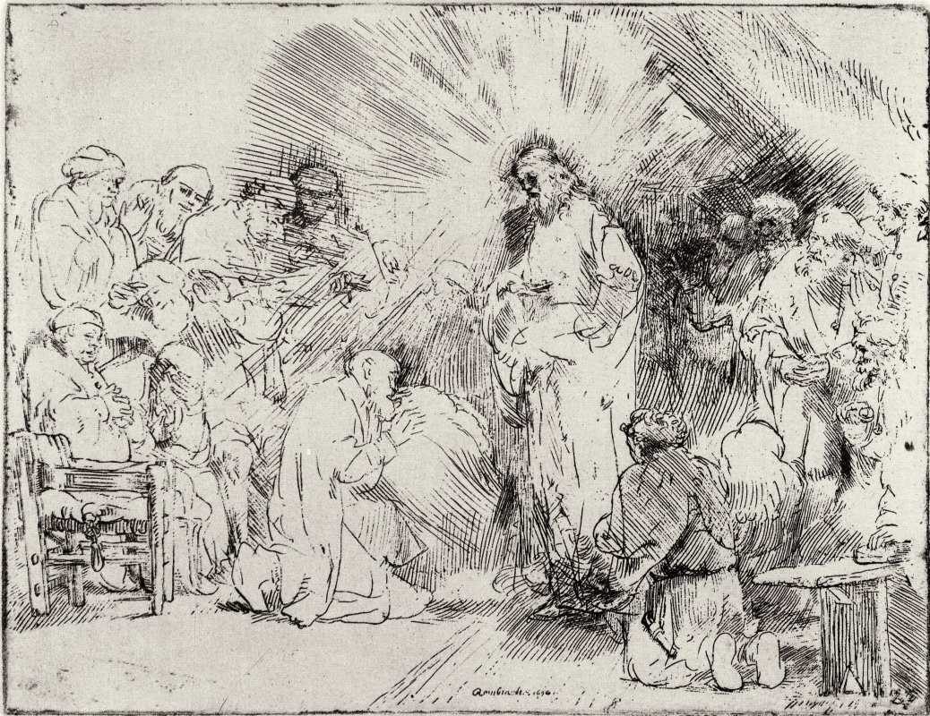 Рембрандт Харменс ван Рейн. Христос предстаёт перед учениками