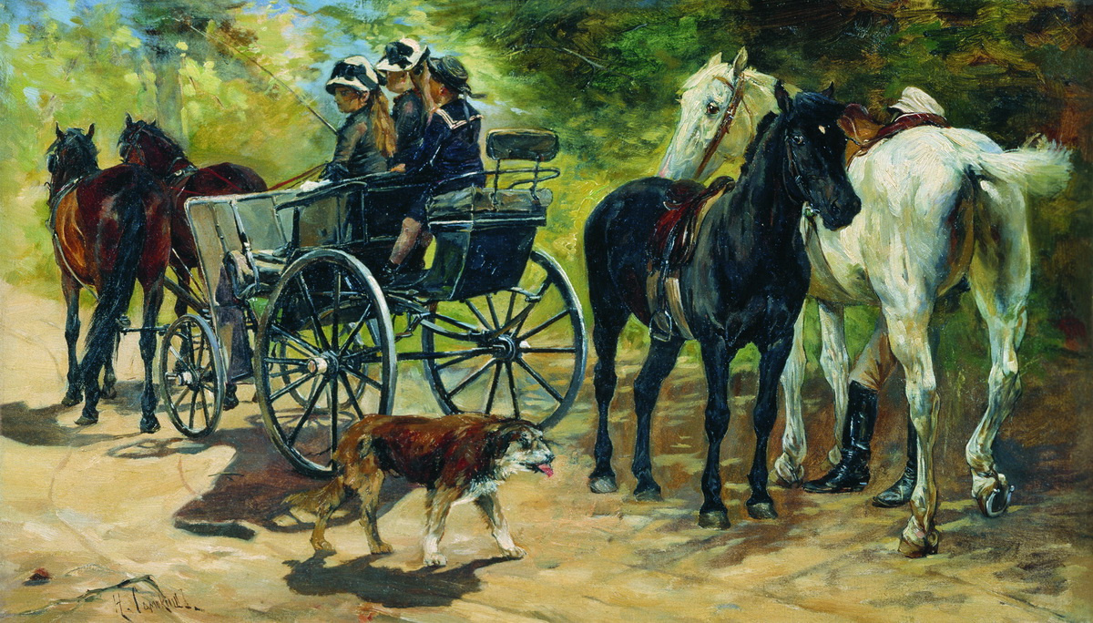 Николай Семенович Самокиш. Прогулка. 1884