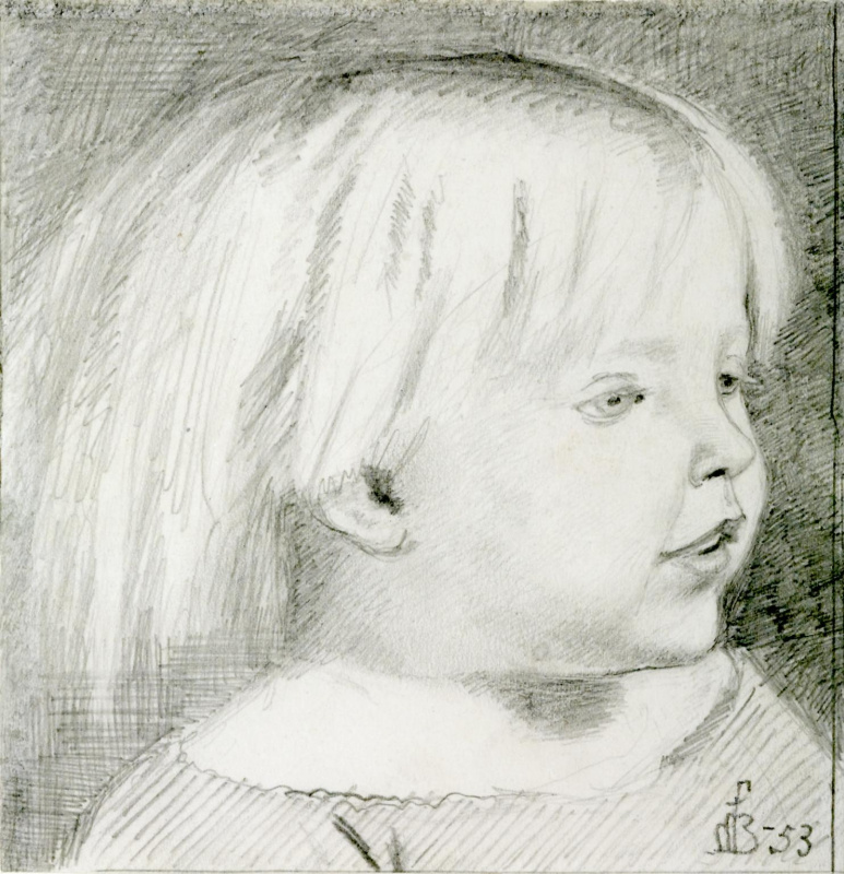 Форд Мэдокс Браун. Портрет Кэти Мэдокс Браун в возрасте трех лет