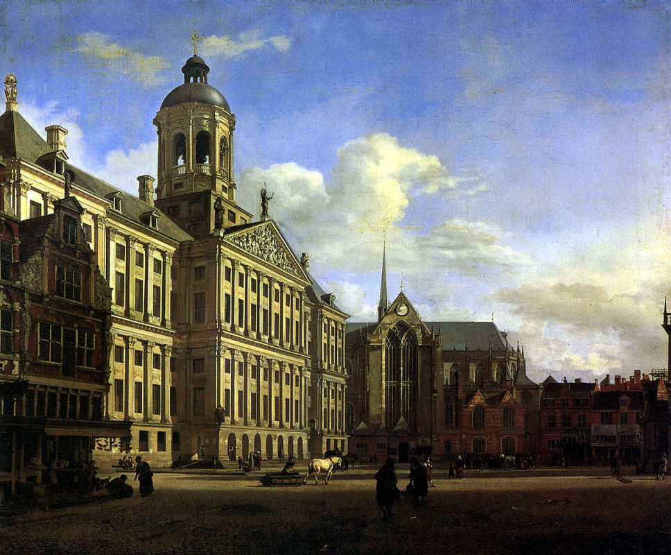 Ян ван дер Хейден. Собор и новая городская ратуша в Амстердаме