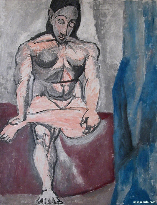 Пабло Пикассо. Сидящая фигура. Эскиз к "Авиньонским девицам"