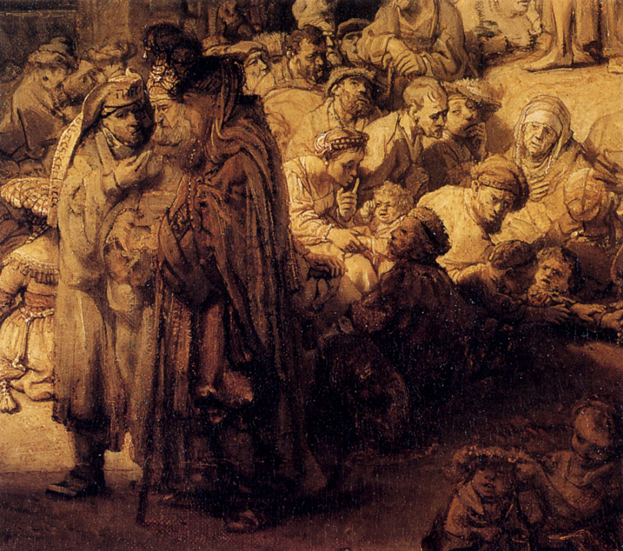 Рембрандт Харменс ван Рейн. Проповедь Иоанна Крестителя, фрагмент