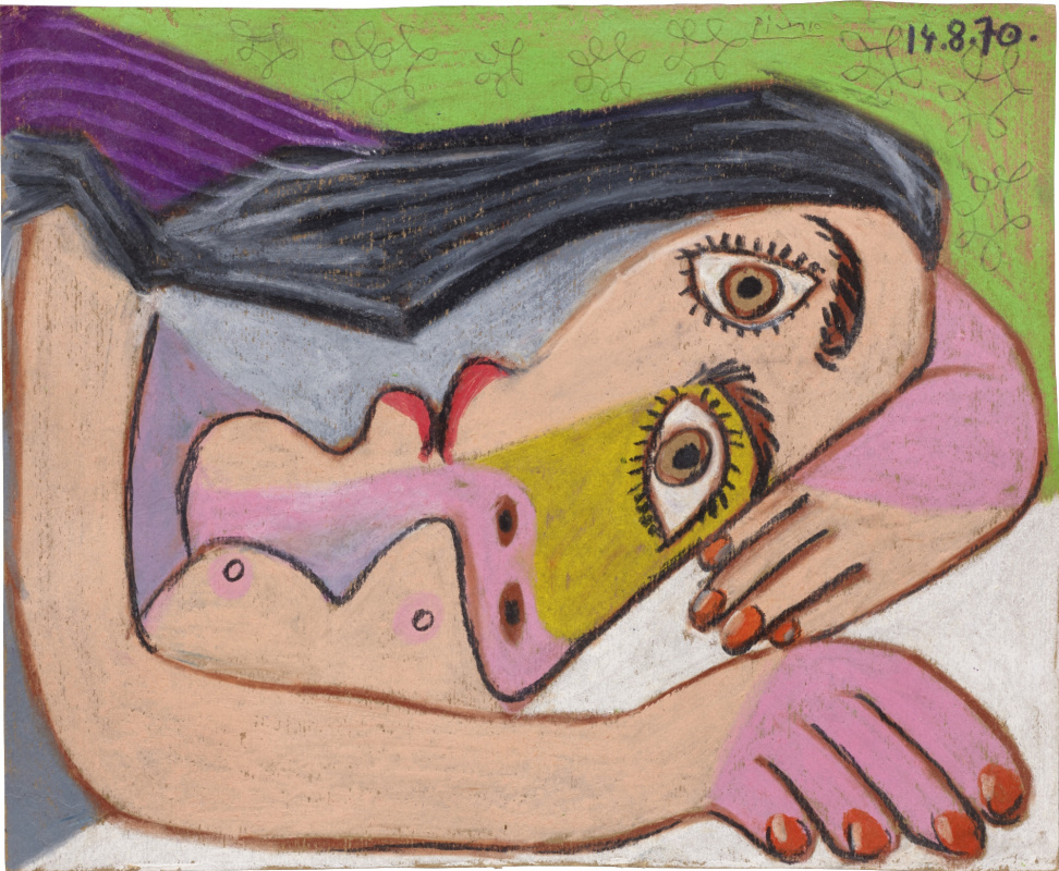 Пабло Пикассо. Бюст лежащей женщины