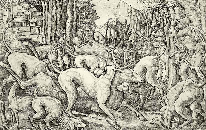 Жан Дюве. Охота на оленя