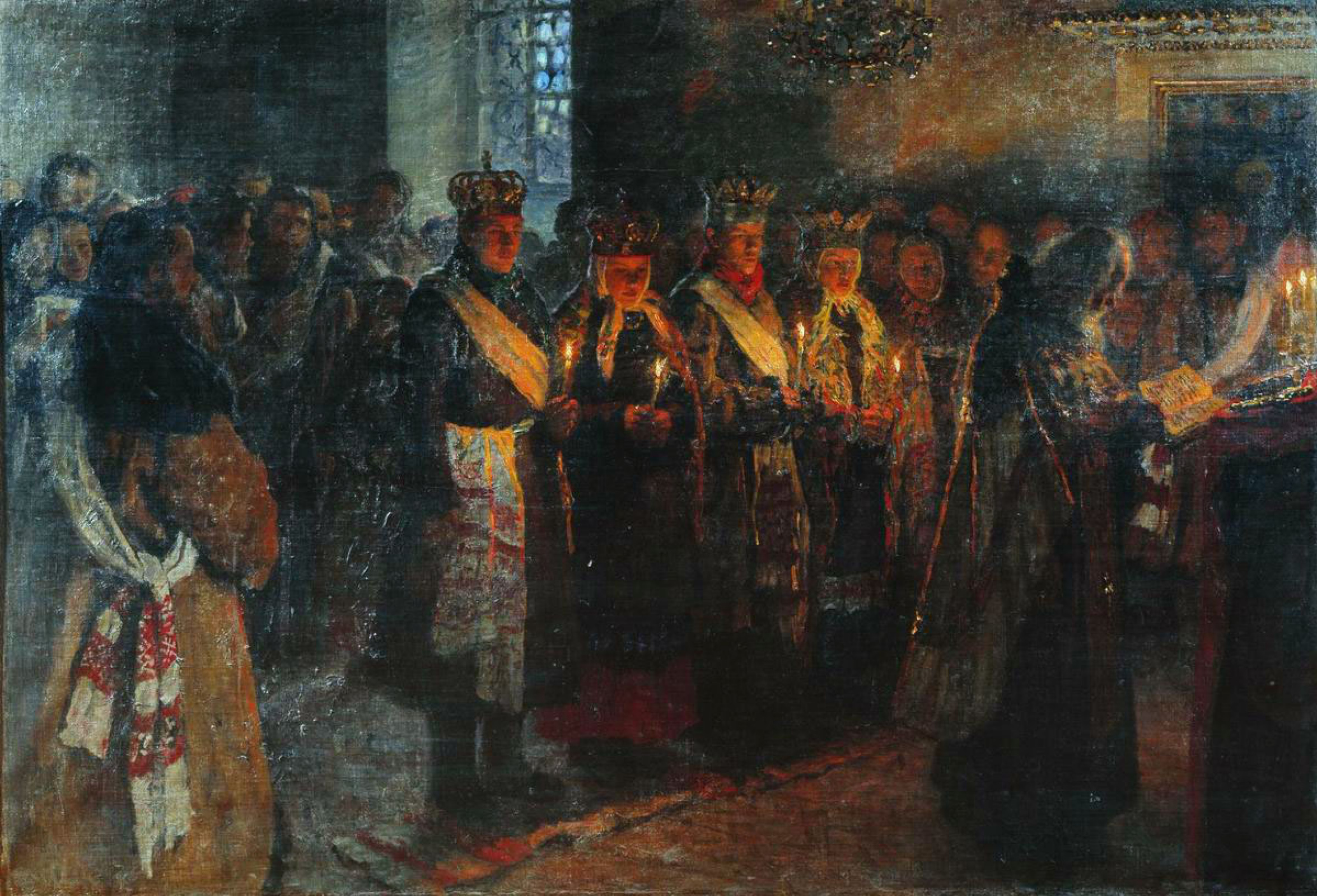 Николай Петрович Богданов-Бельский - Венчание, 1904: Описание произведения  | Артхив