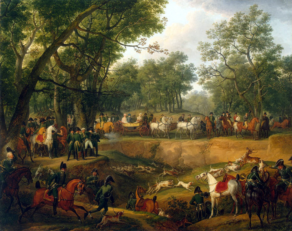 Карл Верне. Наполеон на охоте в Компьенском лесу