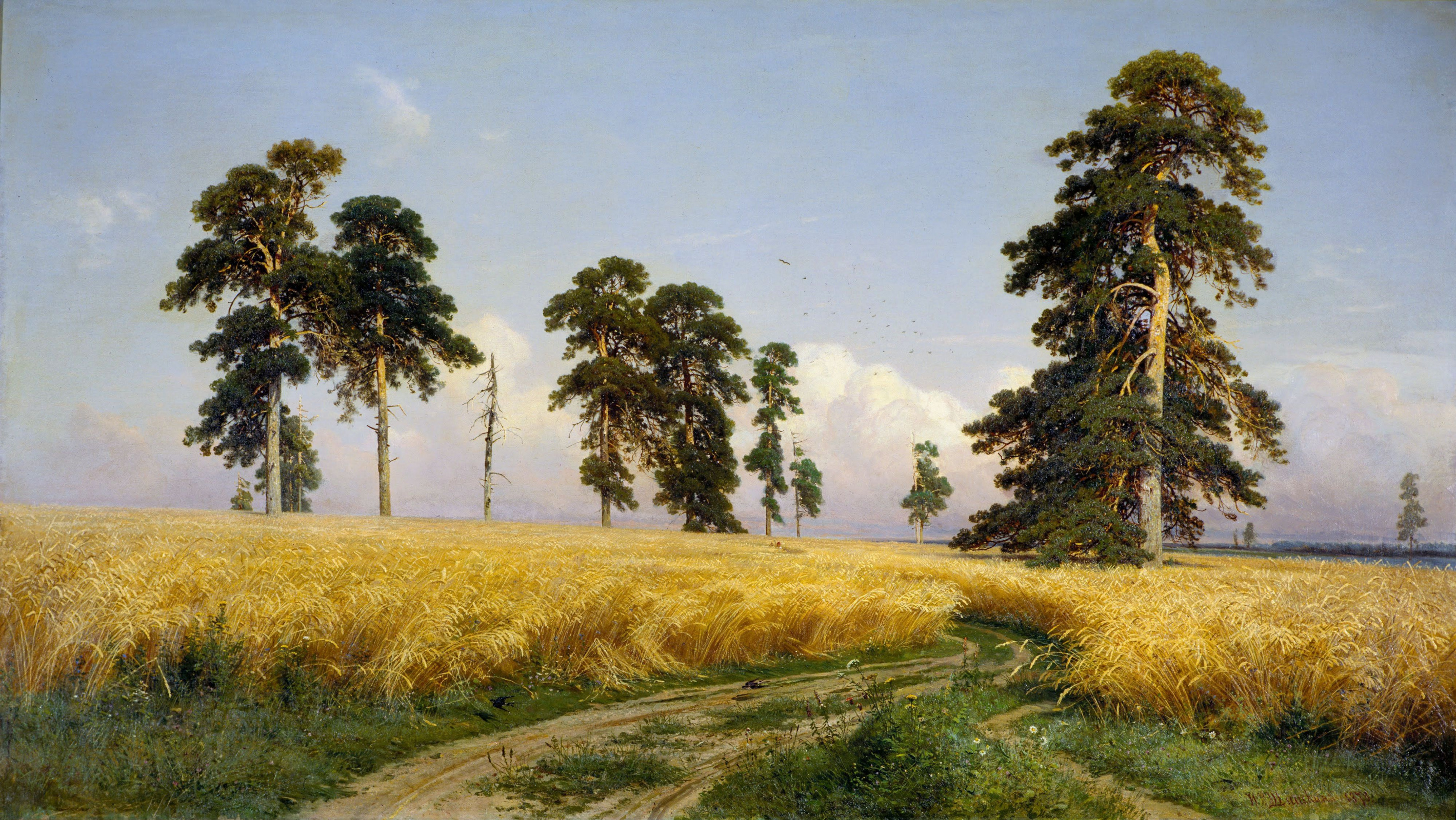 Иван Иванович Шишкин - Рожь, 1878, 187×107 см: Описание произведения |  Артхив