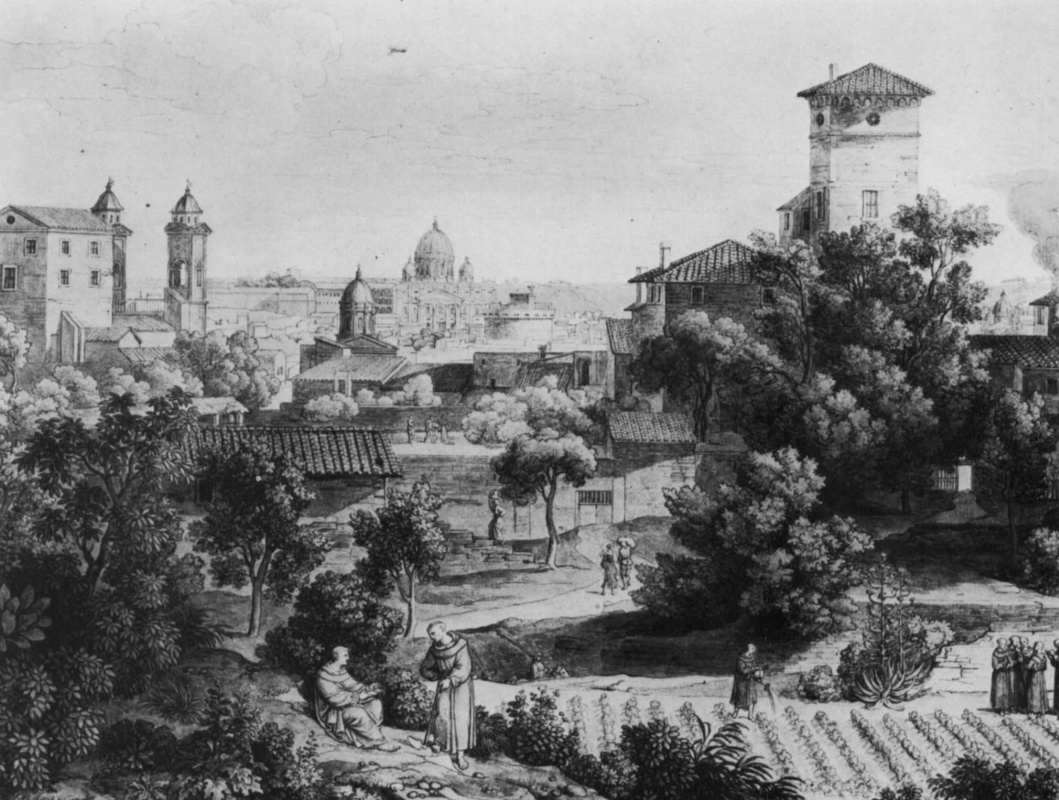 Йозеф Антон Кох. Вид от монастыря святого Исидора на Рим