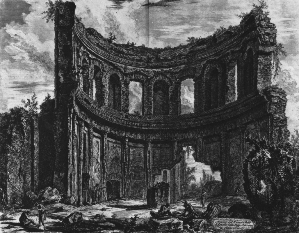 Джованни Баттиста Пиранези. Руины так назваемого храма Аполлона на вилле Адриана