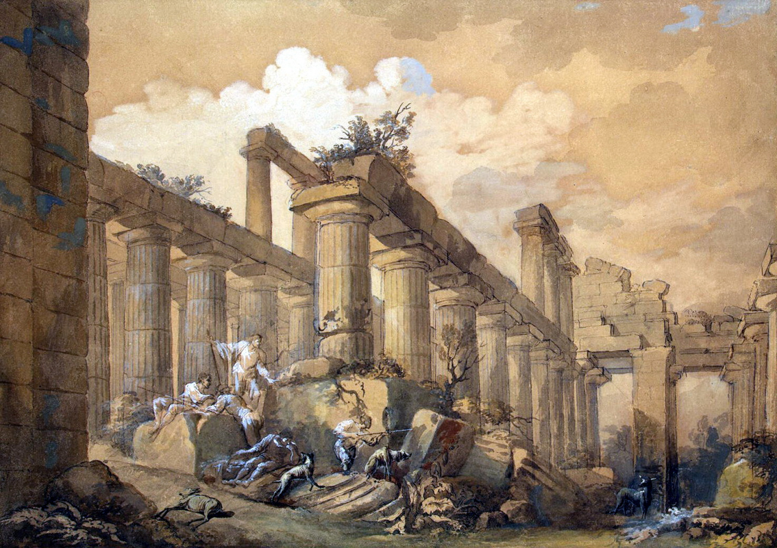 Шарль-Луи Клериссо. Руины храма Нептуна в Пестуме