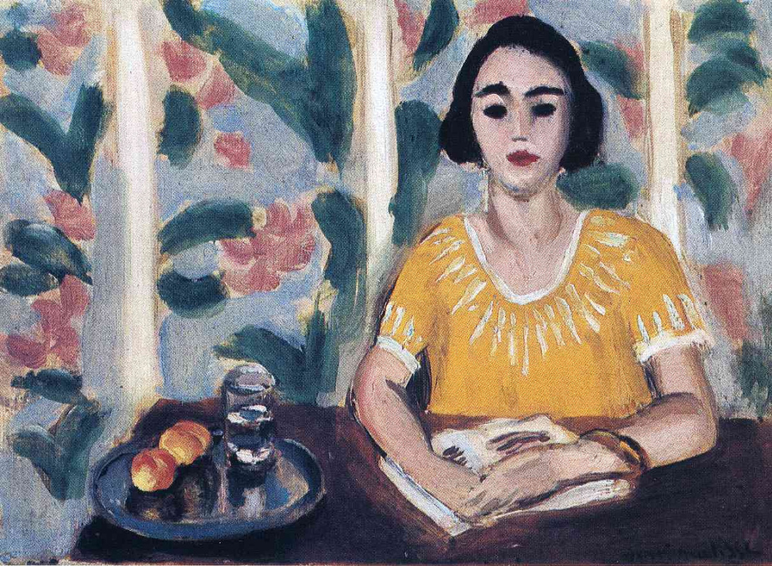 Анри Матисс. Читающая женщина с персиками