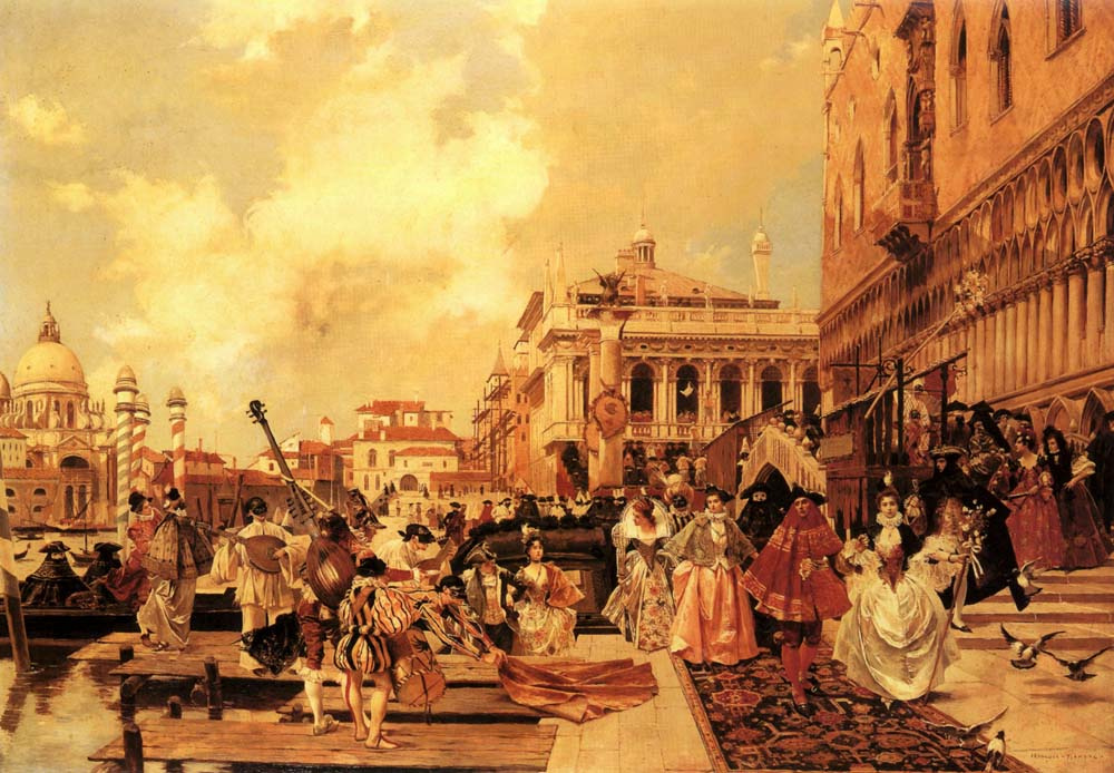 Франсуа Фламенг. Карнавал в Венеции