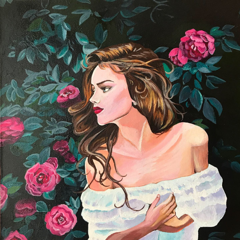 Валерия Якушева. Девушка в розовом саду