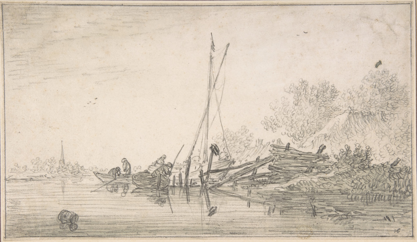 Ян ван Гойен. Сцена на реке