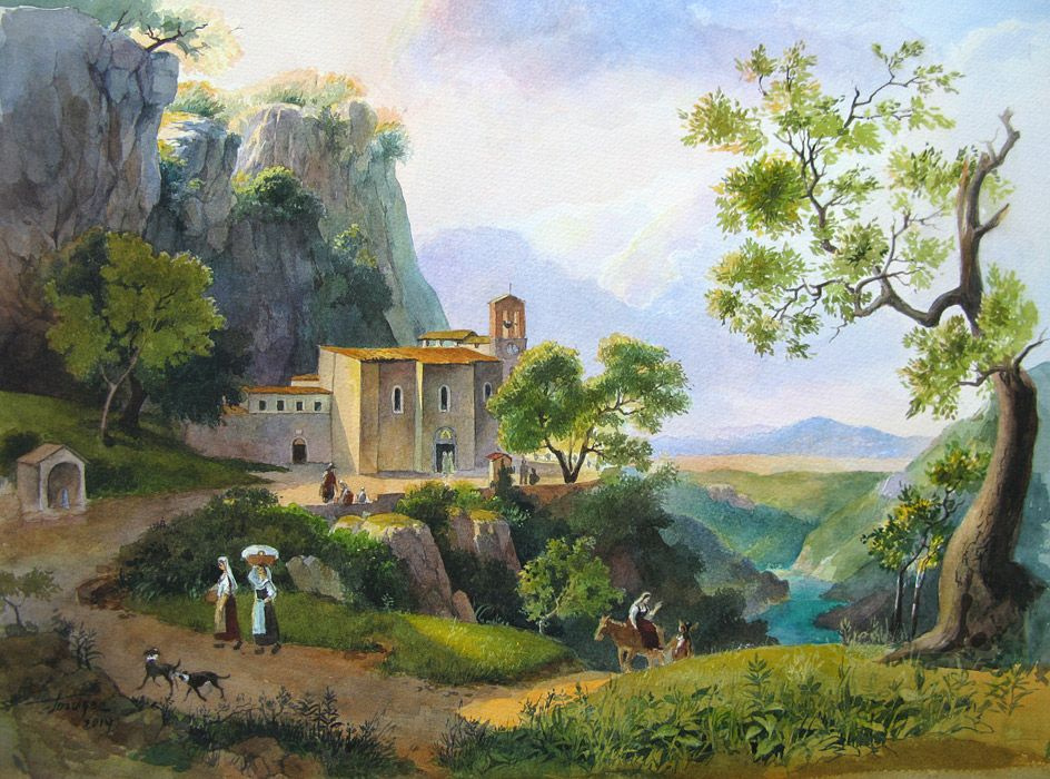 Валерий Гогадзе. Пейзаж с монашками