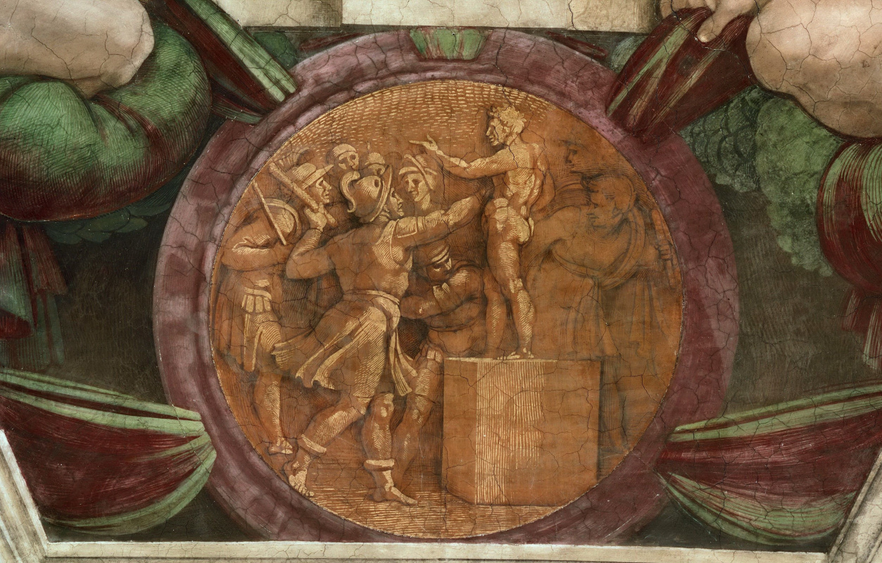 Микеланджело Буонарроти. Медальон "Разрушение статуи Ваала"