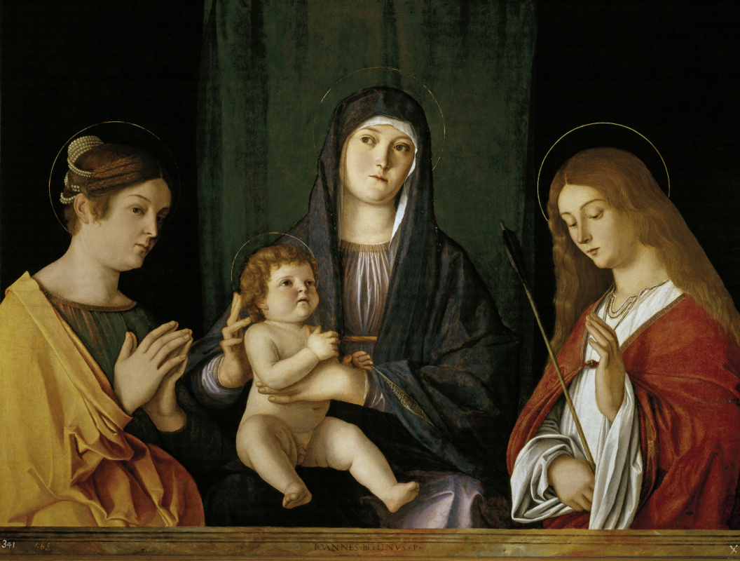 Джованни Беллини. Святой разговор. Мадонна с младенцем, святой Екатериной и святой Урсулой