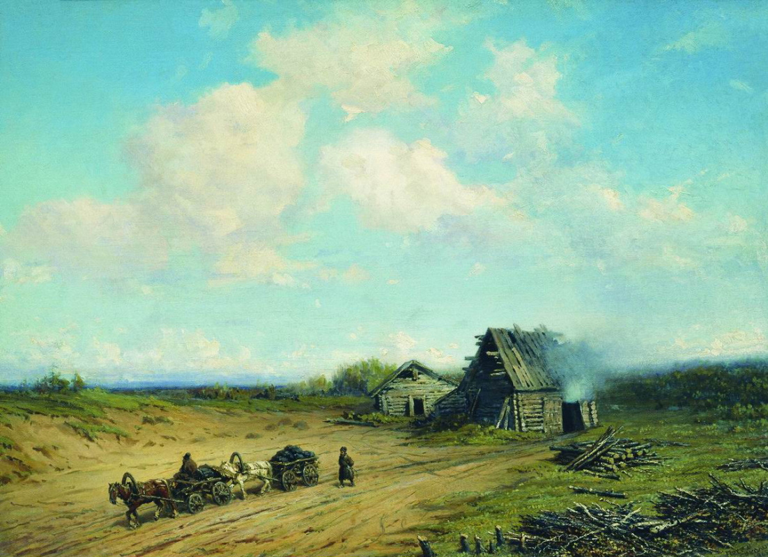 Петр Петрович Соколов. Проезжая дорога. 1865
