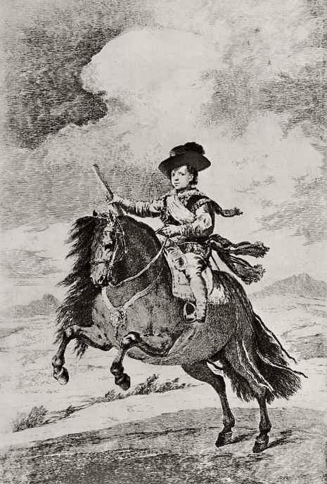 Франсиско Гойя. Конный портрет принца Балтазара Карлоса, сына Филиппа IV, с Веласкеса