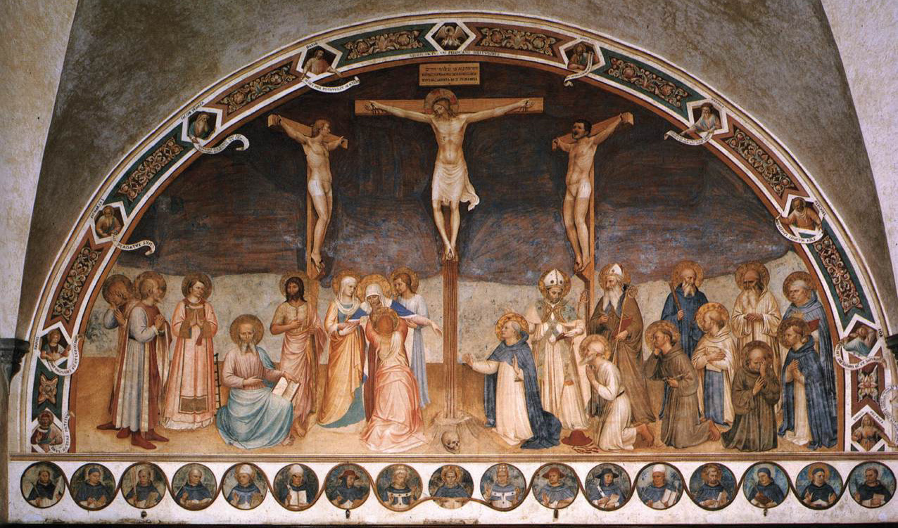 Распятие и святые. Фреска зала капитула монастыря Сан Марко, Флоренция