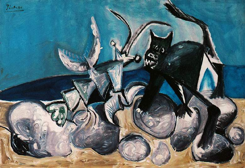 Пабло Пикассо. Кот и омар на пляже