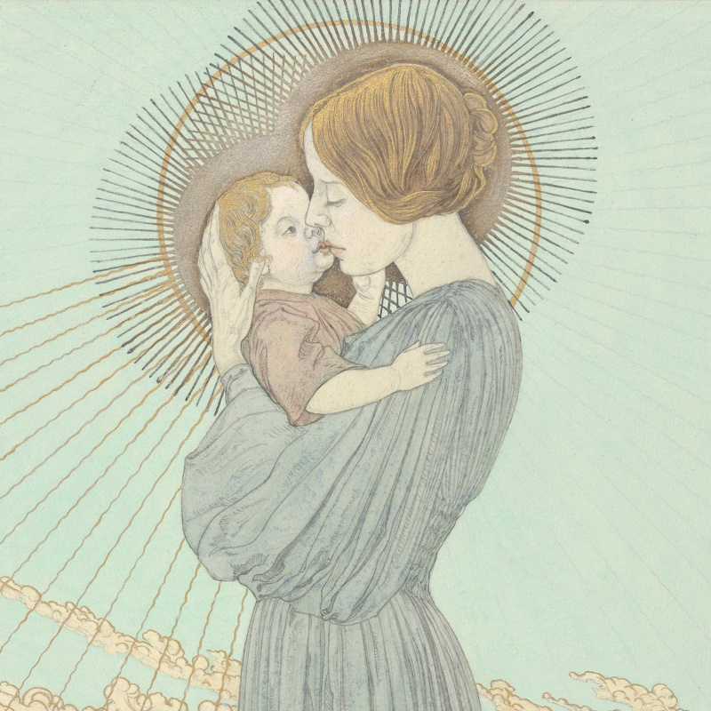 Дизайн обложки Мадонна с Младенцем. 1895  корпусная краска