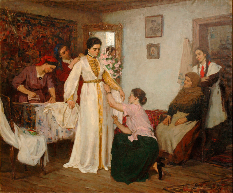 Батыр Николаевич Калманов. "Одевание невесты"