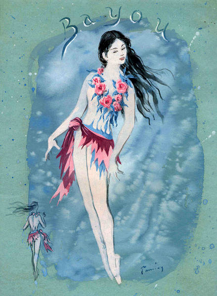 Доротея Таннинг. Речная фея. Дизайн костюма для балета "Ночная тень"