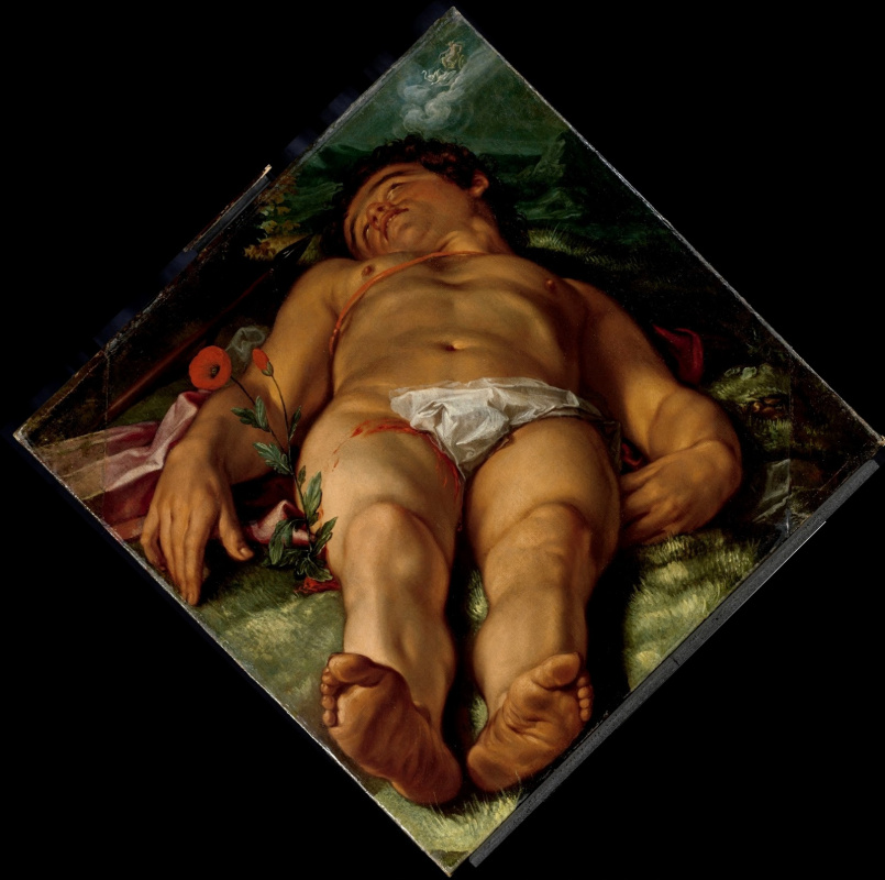 Хендрик Гольциус. Умирающий Адонис.  1609
