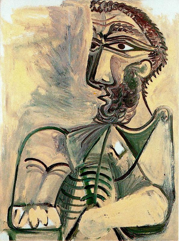 Пабло Пикассо. Бюст пишущего мужчины